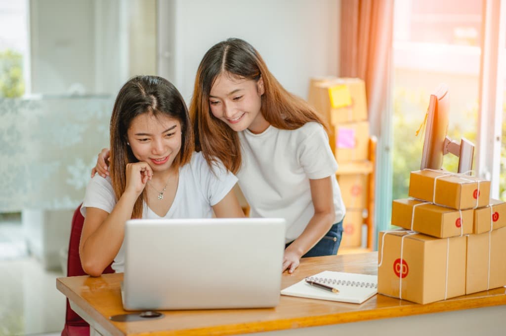 E-commerce operations team managing orders and parcel shipments